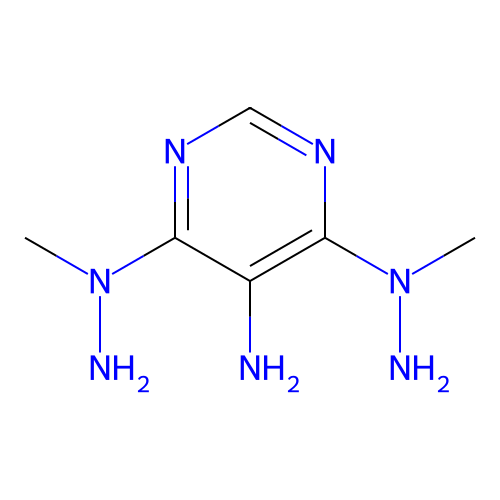 4,6-双(1-甲基肼基)嘧啶-5-胺 structure