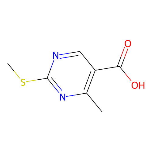 4-Methyl-2-(methylsulfanyl)pyrimidine-5-carboxylic acid structure
