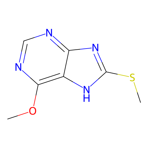 6-methoxy-8-methylsulfanyl-7H-purine structure