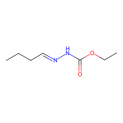 Hydrazinecarboxylic acid, butylidene-, ethyl ester structure
