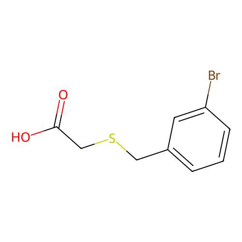 Acetic acid, [[(3-bromophenyl)methyl]thio]- structure