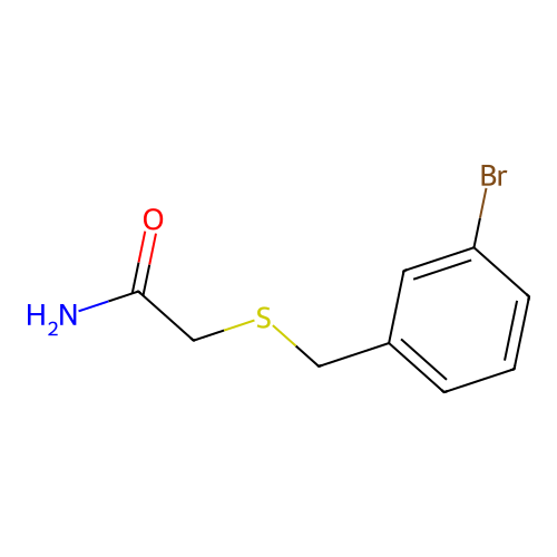 2-[(3-Bromophenyl)methylsulfanyl]acetamide structure
