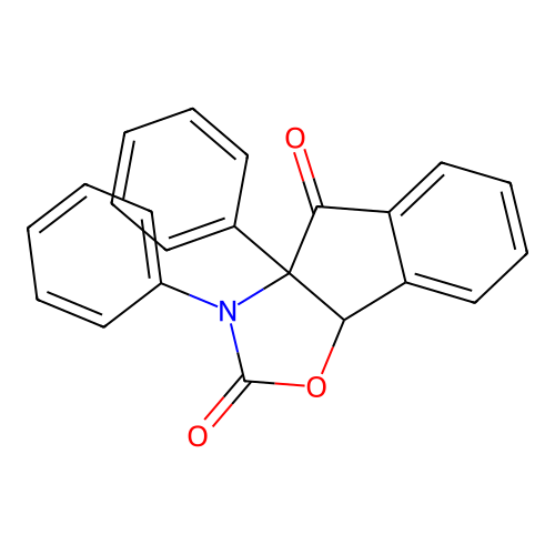 3,3a-Diphenyl-3a,8b-dihydro-2H-indeno[2,1-d][1,3]oxazole-2,4(3H)-dione structure