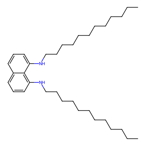 1,8-Naphthalenediamine, N,N'-didodecyl- structure