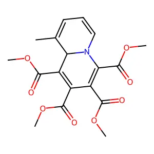 Tetramethyl 9-methyl-9aH-quinolizine-1,2,3,4-tetracarboxylate structure