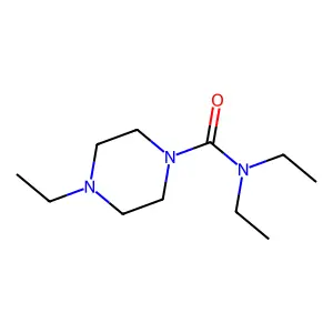 1-Diethylcarbamyl-4-ethylpiperazine structure