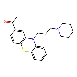 Ketone, methyl 10-(3-piperidinopropyl)phenothiazin-2-yl structure