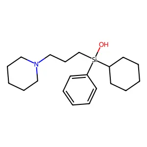 六氢硅杂二苯哌啶醇 structure