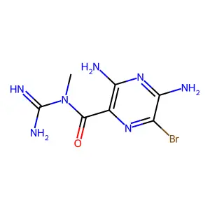 3,5-Diamino-N-(aminoiminomethyl)-6-bromo-N-methyl-2-pyrazinecarboxamide structure