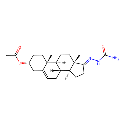 17-(Carbamoylhydrazono)androst-5-en-3I(2)-yl acetate structure