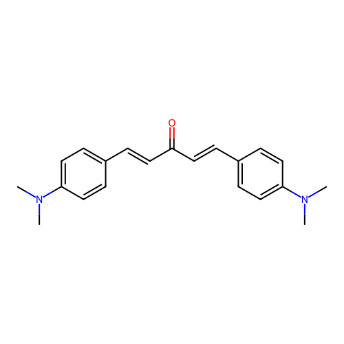 1,5-Bis[4-(dimethylamino)phenyl]-1,4-pentadien-3-one structure