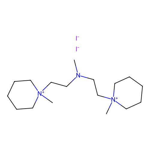 Piperidinium, 1,1'-((methylimino)diethylene)bis(1-methyl-, diiodide structure