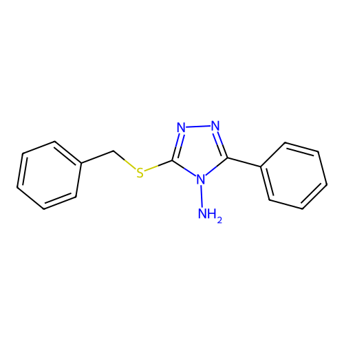 3-(benzylsulfanyl)-5-phenyl-4H-1,2,4-triazol-4-amine structure