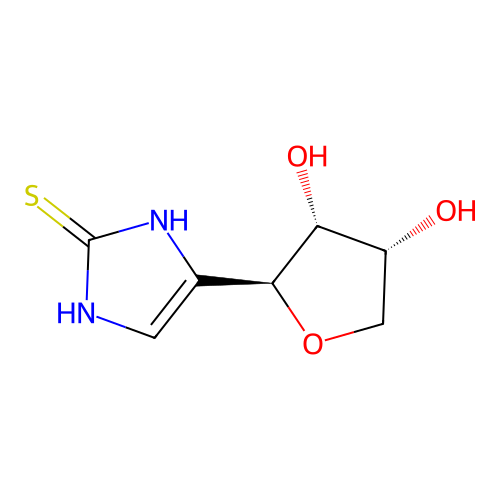 4-(beta-Erythrofuranosyl)imidazoline-2-thione structure