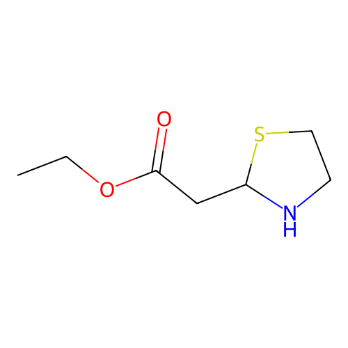 Ethyl 2-(thiazolidin-2-yl)acetate structure