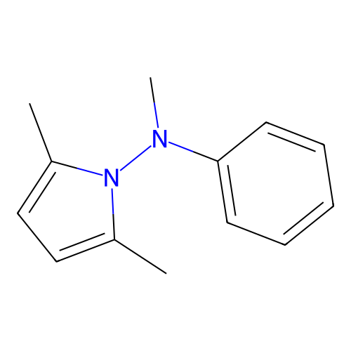 n,2,5-Trimethyl-n-phenyl-1h-pyrrol-1-amine structure
