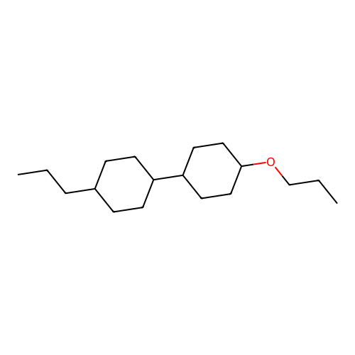 (trans,trans)-4-Propoxy-4'-propyl-1,1'-bicyclohexyl structure