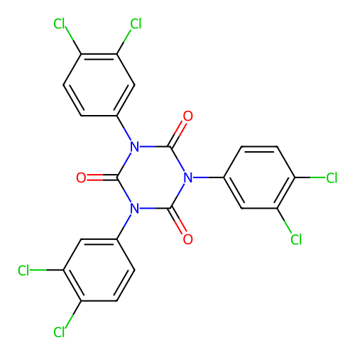 1,3,5-Tris(3,4-dichlorophenyl)-1,3,5-triazinane-2,4,6-trione structure