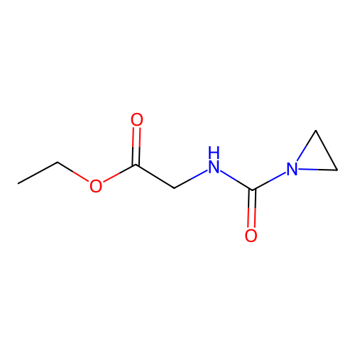 Glycine, n-(1-aziridinylcarbonyl)-, ethyl ester structure