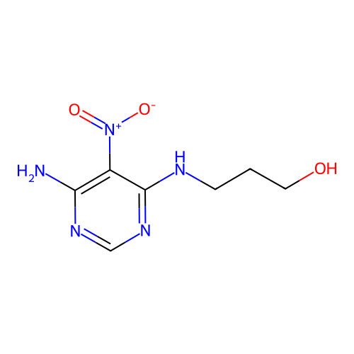 3-((6-Amino-5-nitropyrimidin-4-yl)amino)propan-1-ol structure