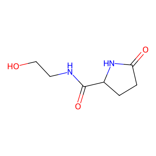 5-Oxopyrrolidine-2-carboxylic acid, (2-hydroxyethyl)amide structure