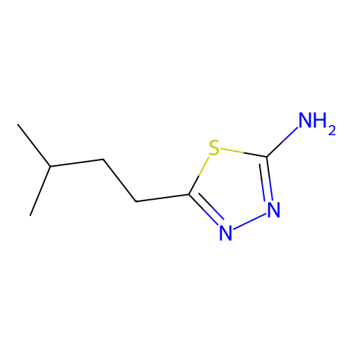 5-(3-Methylbutyl)-1,3,4-thiadiazol-2-amine structure