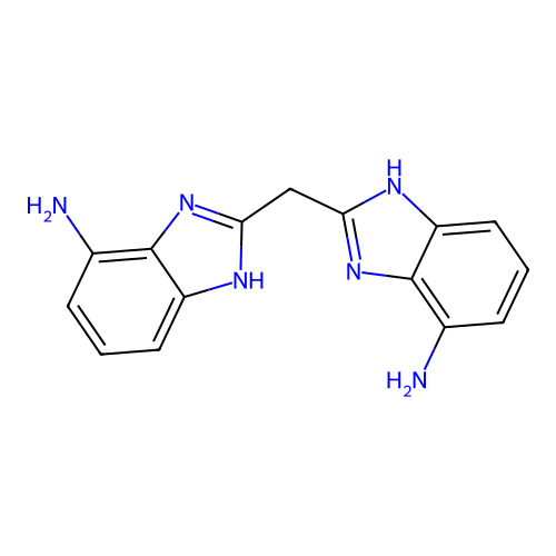 2-[(4-amino-1H-benzimidazol-2-yl)methyl]-1H-benzimidazol-4-amine structure