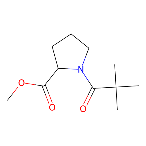 l-Proline, N-pivaloyl-, methyl ester structure