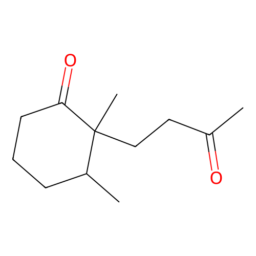 Cyclohexanone, 2,3-dimethyl-2-(3-oxobutyl)- structure