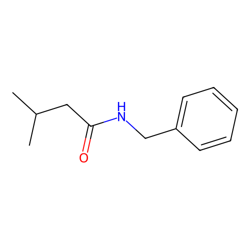 N-benzyl-3-methylbutanamide structure