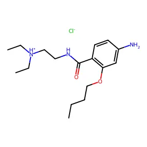 Benzamide, 4-amino-2-butoxy-N-(2-(diethylamino)ethyl)-, monohydrochloride structure