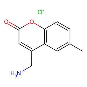 2H-1-Benzopyran-2-one, 4-(aminomethyl)-6-methyl-, hydrochloride structure