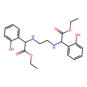 Glycine, N,N'-ethylenebis(2-(o-hydroxyphenyl)-, diethyl ester structure