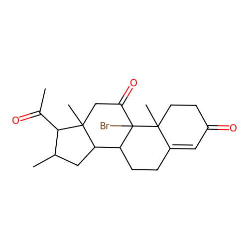 9-Bromo-16-methylpregn-4-ene-3,11,20-trione structure