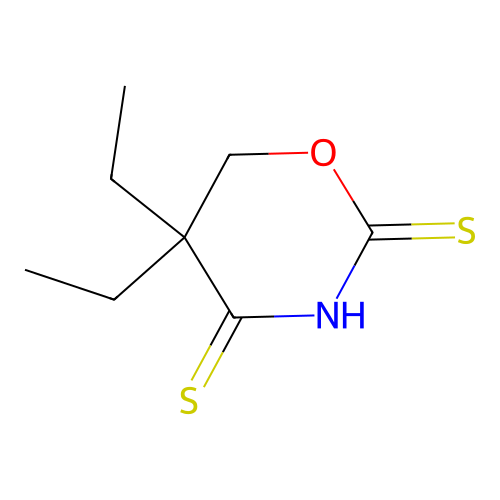 2H-1,3-Oxazine-2,4(3H)-dithione, dihydro-5,5-diethyl- structure