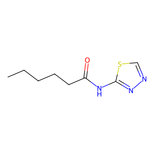 N-(1,3,4-thiadiazol-2-yl)hexanamide structure