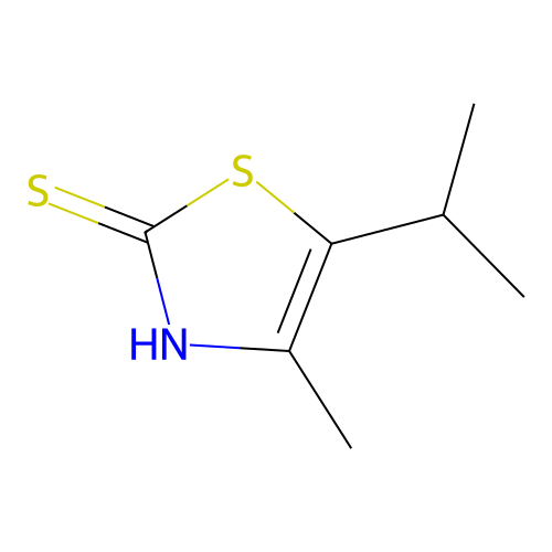 4-methyl-5-propan-2-yl-3H-1,3-thiazole-2-thione structure