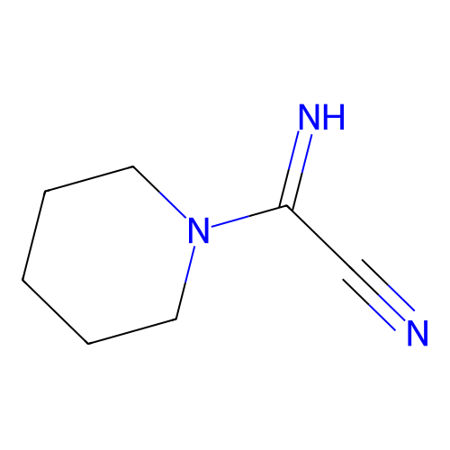 Imino(piperidin-1-yl)acetonitrile structure