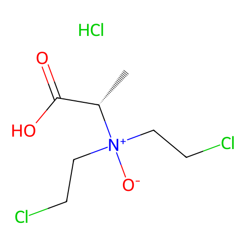Alanine, N,N-bis(2-chloroethyl)-, N-oxide, hydrochloride structure