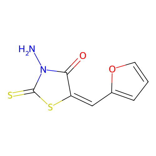 3-Amino-5-(2-furylmethylene)-2-thioxo-1,3-thiazolidin-4-one structure