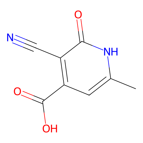 3-Cyano-6-methyl-2-oxo-1,2-dihydropyridine-4-carboxylic acid structure