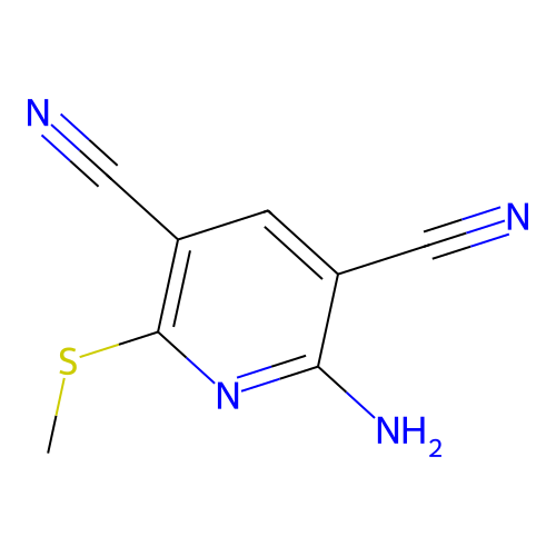 2-Amino-6-(methylthio)pyridine-3,5-dicarbonitrile structure
