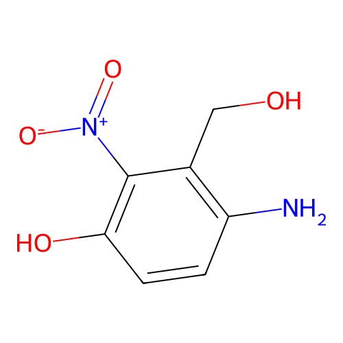 Benzenemethanol, 6-amino-3-hydroxy-2-nitro- structure