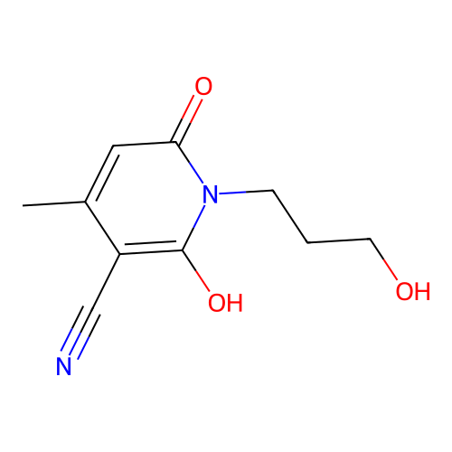 6-Hydroxy-1-(3-hydroxypropyl)-4-methyl-2-oxo-1,2-dihydropyridine-3-carbonitrile structure