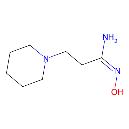 (1E)-N'-hydroxy-3-(piperidin-1-yl)propanimidamide structure