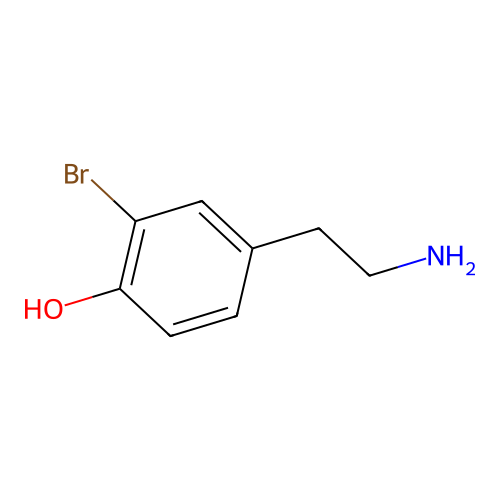 4-(2-Aminoethyl)-2-bromophenol structure