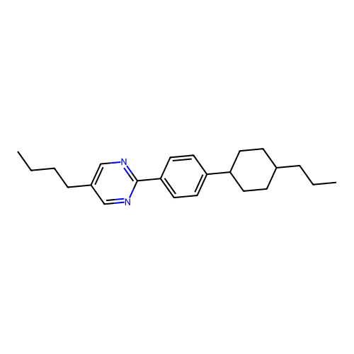 5-Butyl-2-[4-(4-propylcyclohexyl)phenyl]pyrimidine structure