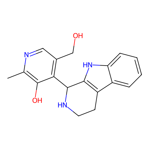 3-Pyridinemethanol, 5-hydroxy-6-methyl-4-(2,3,4,9-tetrahydro-1H-pyrido(3,4-b)indol-1-yl)- structure