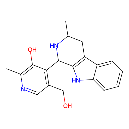 3-Pyridinemethanol, 5-hydroxy-6-methyl-4-(2,3,4,9-tetrahydro-3-methyl-1H-pyrido(3,4-b)indol-1-yl)- structure
