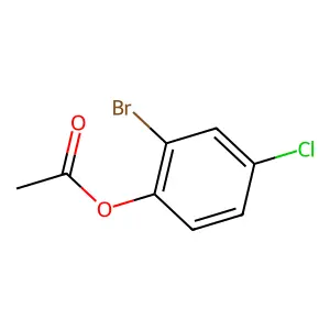 Phenol, 2-bromo-4-chloro-, acetate structure